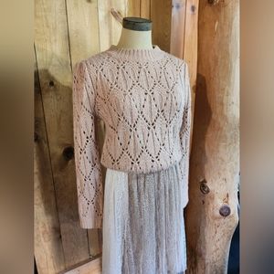 ASTR the label XS pink knit sweater